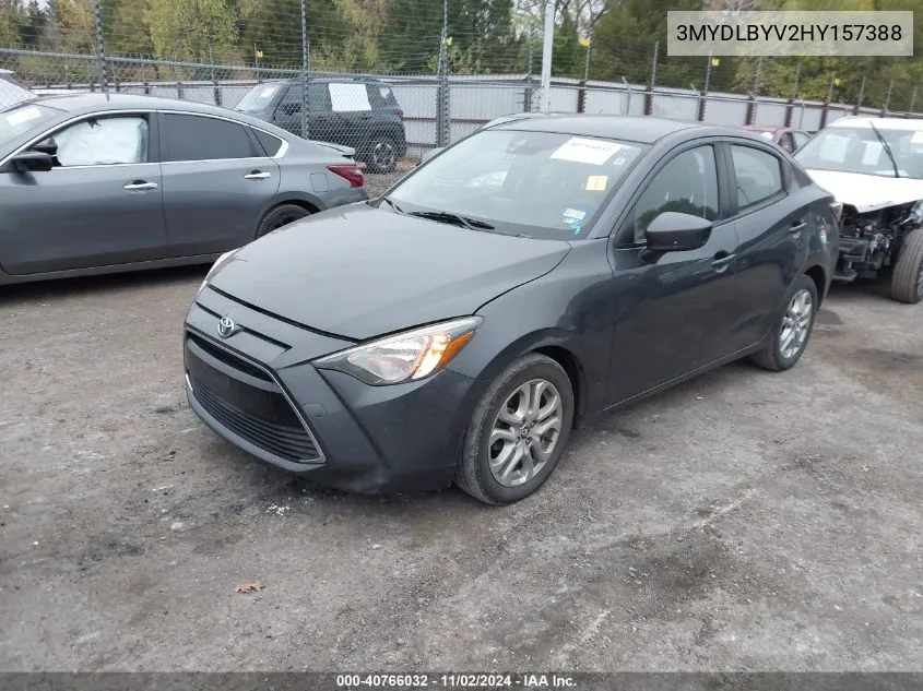 2017 Toyota Yaris Ia VIN: 3MYDLBYV2HY157388 Lot: 40766032