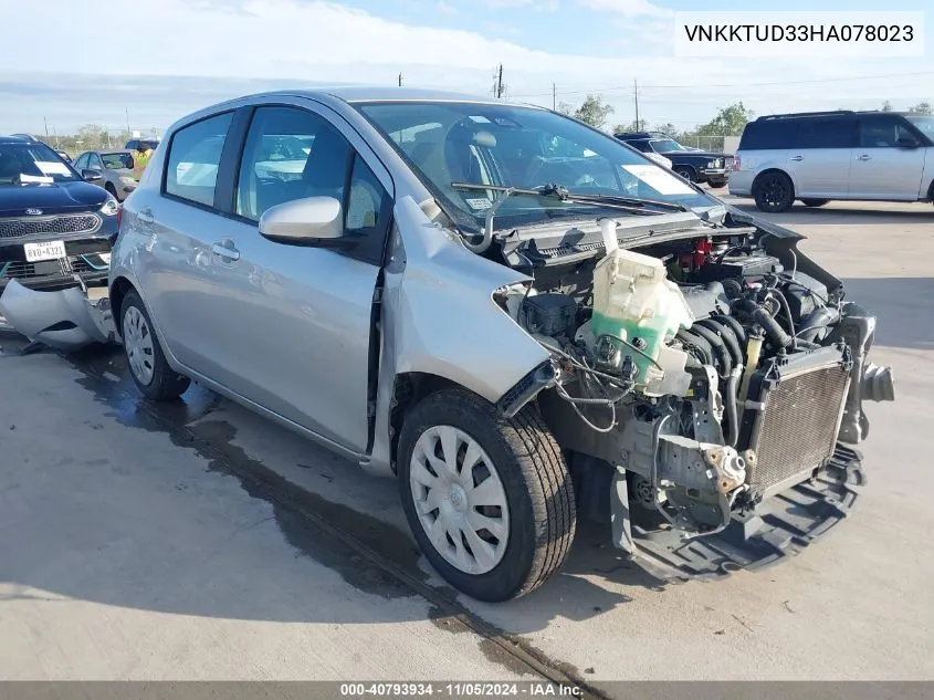 2017 Toyota Yaris L VIN: VNKKTUD33HA078023 Lot: 40793934