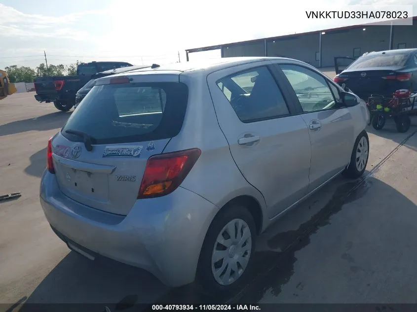 2017 Toyota Yaris L VIN: VNKKTUD33HA078023 Lot: 40793934