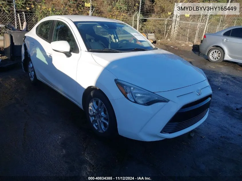 2017 Toyota Yaris Ia VIN: 3MYDLBYV3HY165449 Lot: 40834385