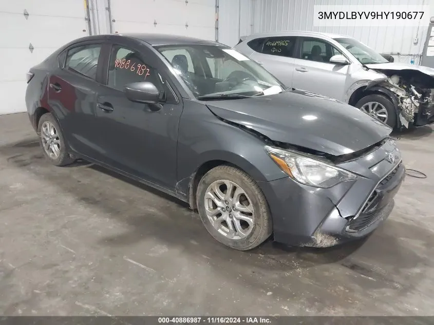 2017 Toyota Yaris Ia VIN: 3MYDLBYV9HY190677 Lot: 40886987