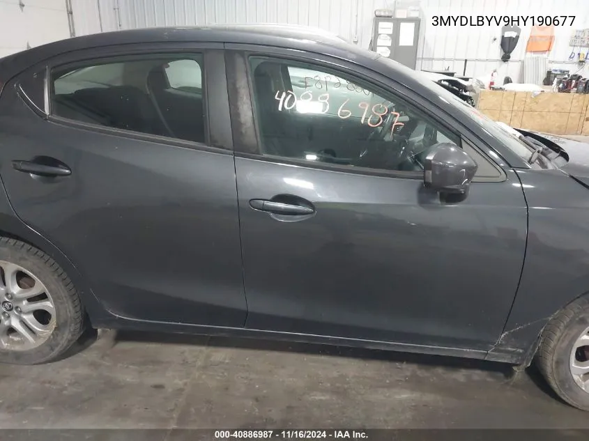 2017 Toyota Yaris Ia VIN: 3MYDLBYV9HY190677 Lot: 40886987