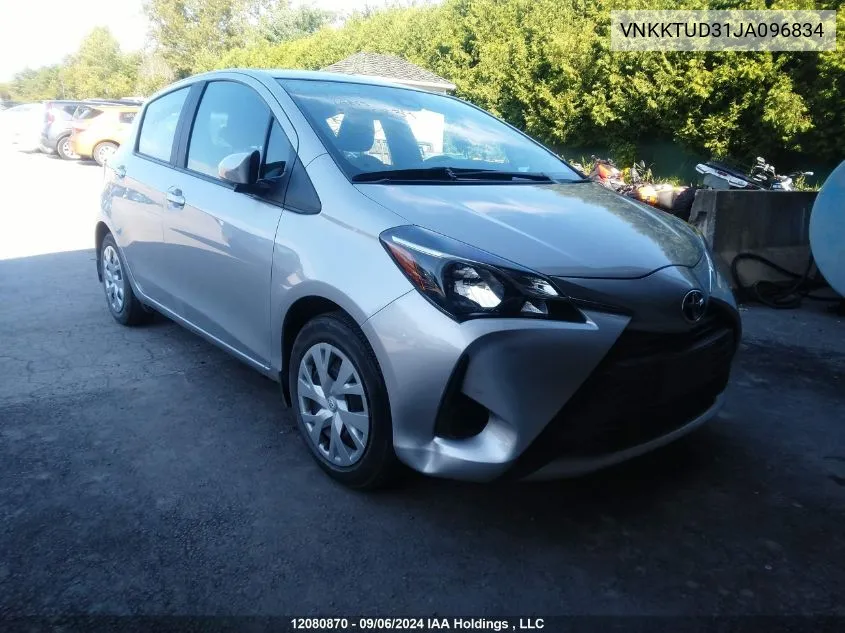 VNKKTUD31JA096834 2018 Toyota Yaris Le