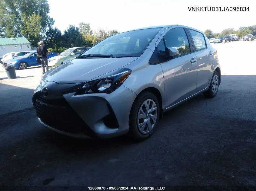 2018 Toyota Yaris Le VIN: VNKKTUD31JA096834 Lot: 12080870