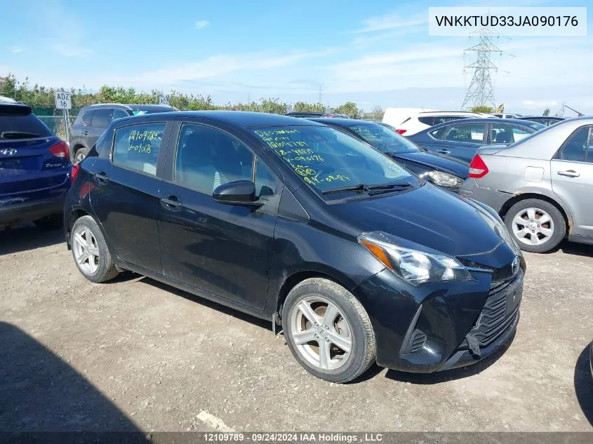 2018 Toyota Yaris L/Le/Se VIN: VNKKTUD33JA090176 Lot: 12109789