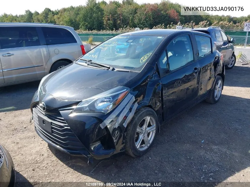 2018 Toyota Yaris L/Le/Se VIN: VNKKTUD33JA090176 Lot: 12109789