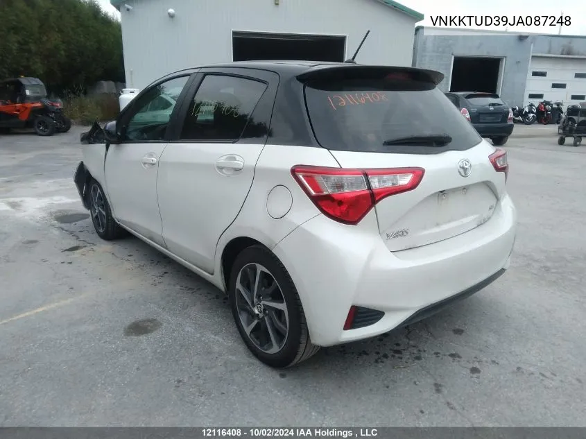 2018 Toyota Yaris Se VIN: VNKKTUD39JA087248 Lot: 12116408