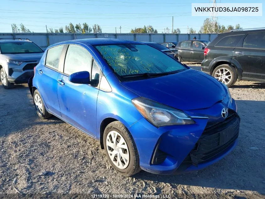 2018 Toyota Yaris L/Le/Se VIN: VNKKTUD36JA098725 Lot: 12119720