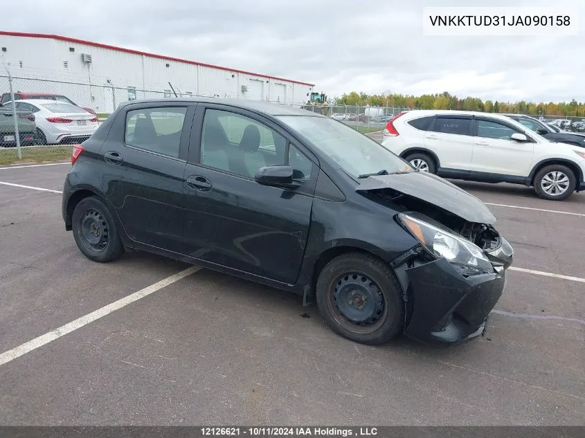 2018 Toyota Yaris Le VIN: VNKKTUD31JA090158 Lot: 12126621