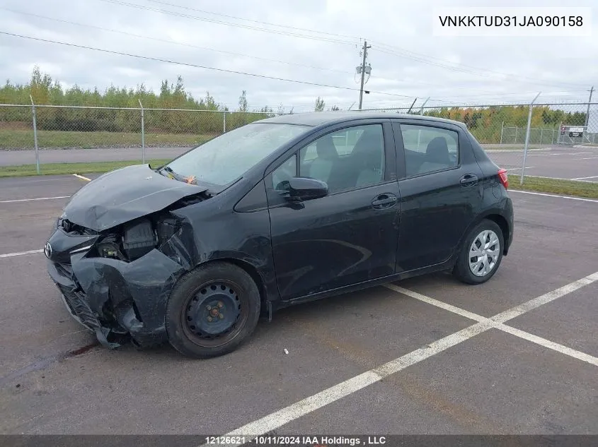 2018 Toyota Yaris Le VIN: VNKKTUD31JA090158 Lot: 12126621