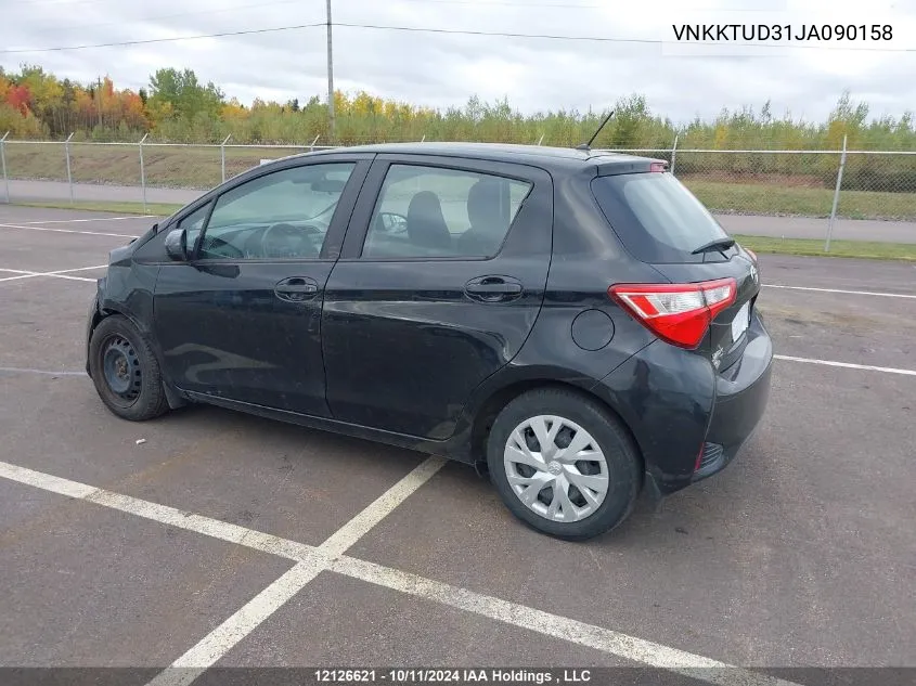 2018 Toyota Yaris Le VIN: VNKKTUD31JA090158 Lot: 12126621