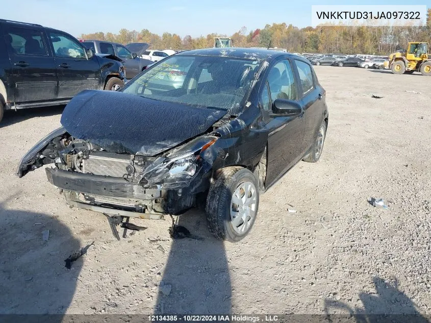 2018 Toyota Yaris L/Le/Se VIN: VNKKTUD31JA097322 Lot: 12134385