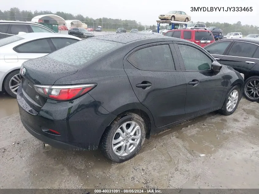 2018 Toyota Yaris Ia VIN: 3MYDLBYV1JY333465 Lot: 40031091