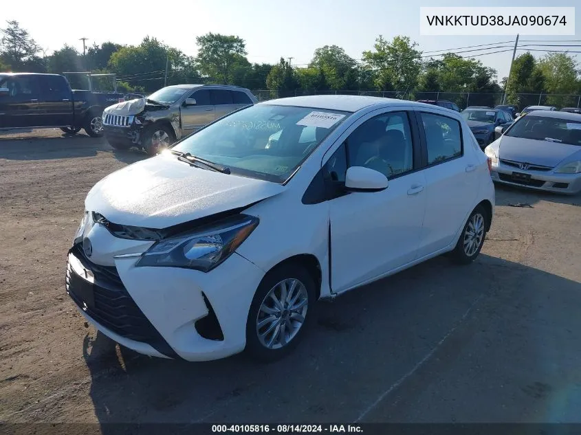 VNKKTUD38JA090674 2018 Toyota Yaris Le