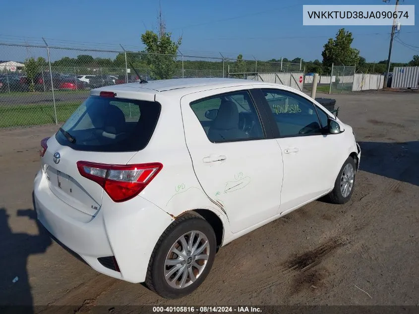 VNKKTUD38JA090674 2018 Toyota Yaris Le