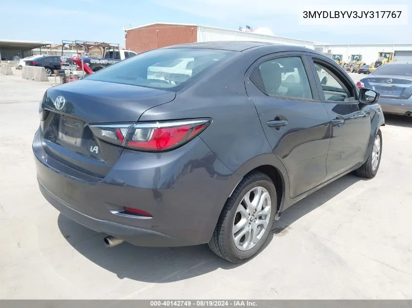 2018 Toyota Yaris Ia VIN: 3MYDLBYV3JY317767 Lot: 40142749