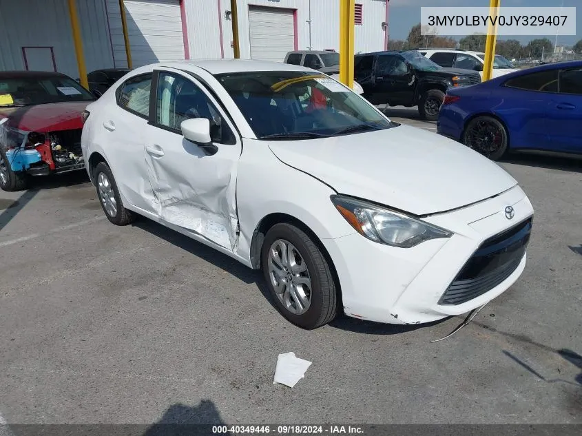 2018 Toyota Yaris Ia VIN: 3MYDLBYV0JY329407 Lot: 40349446