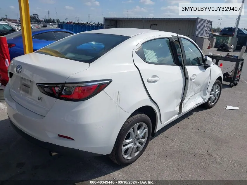 3MYDLBYV0JY329407 2018 Toyota Yaris Ia