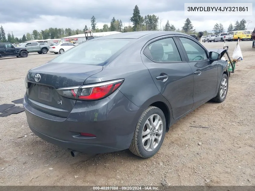 2018 Toyota Yaris Ia VIN: 3MYDLBYV4JY321861 Lot: 40397088