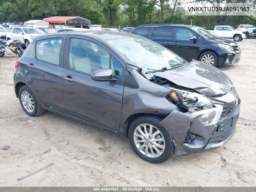 2018 Toyota Yaris Le VIN: VNKKTUD39JA091963 Lot: 40443661