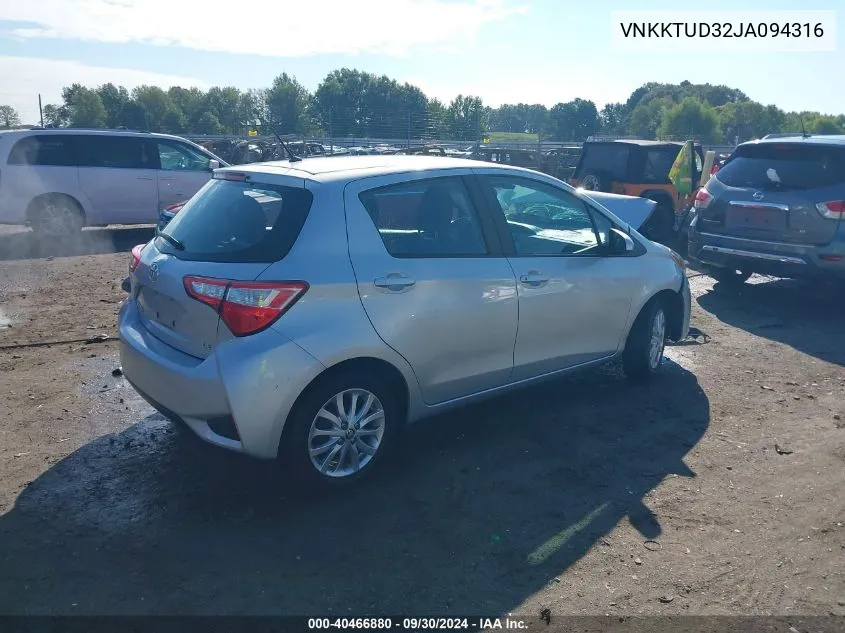 VNKKTUD32JA094316 2018 Toyota Yaris L/Le/Se