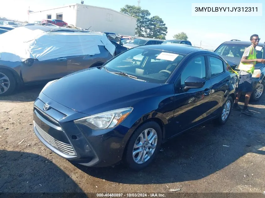 2018 Toyota Yaris Ia VIN: 3MYDLBYV1JY312311 Lot: 40480897