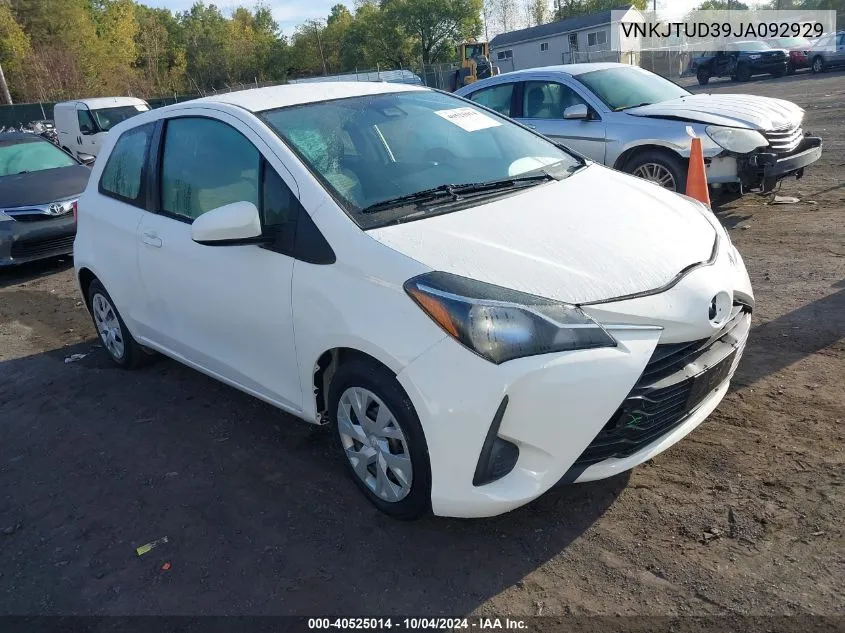 VNKJTUD39JA092929 2018 Toyota Yaris L