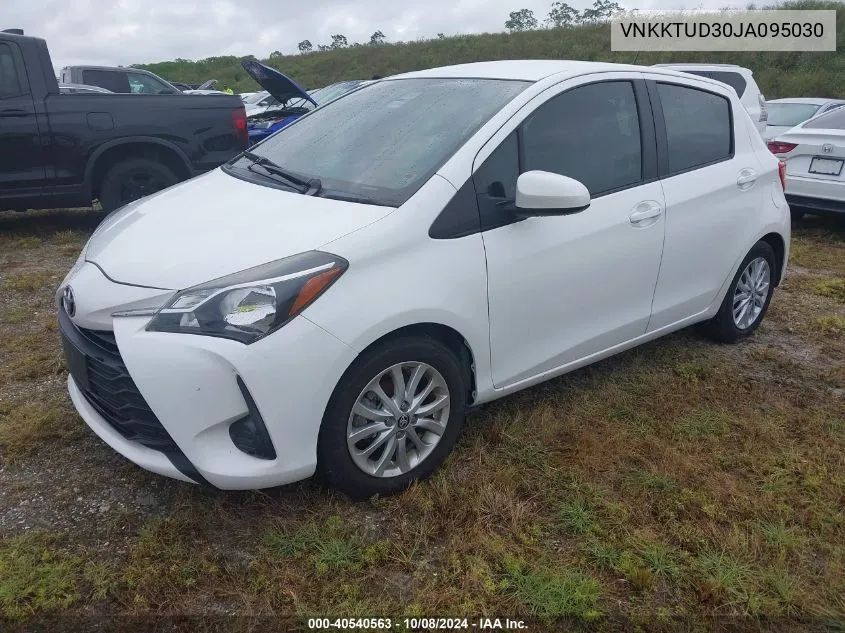 2018 Toyota Yaris L/Le/Se VIN: VNKKTUD30JA095030 Lot: 40540563