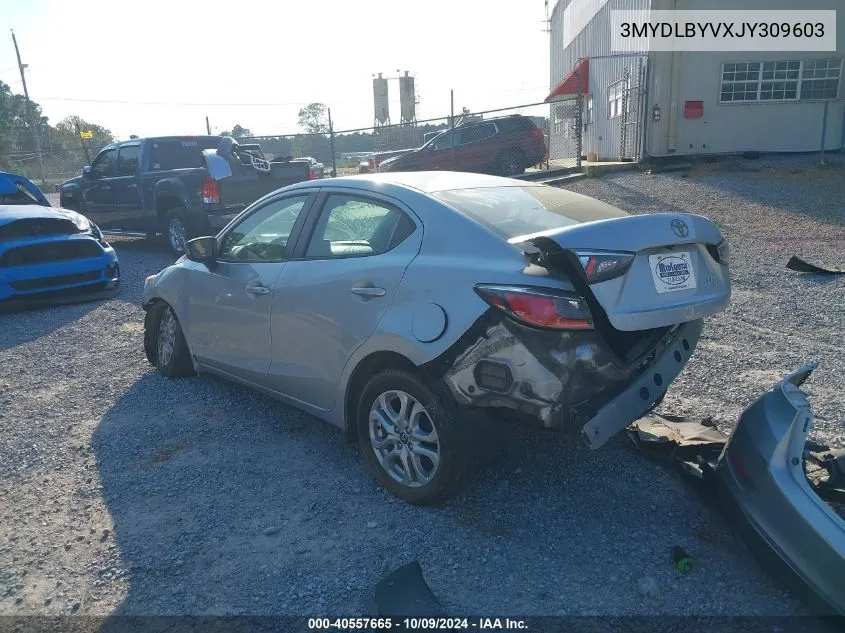 2018 Toyota Yaris Ia VIN: 3MYDLBYVXJY309603 Lot: 40557665