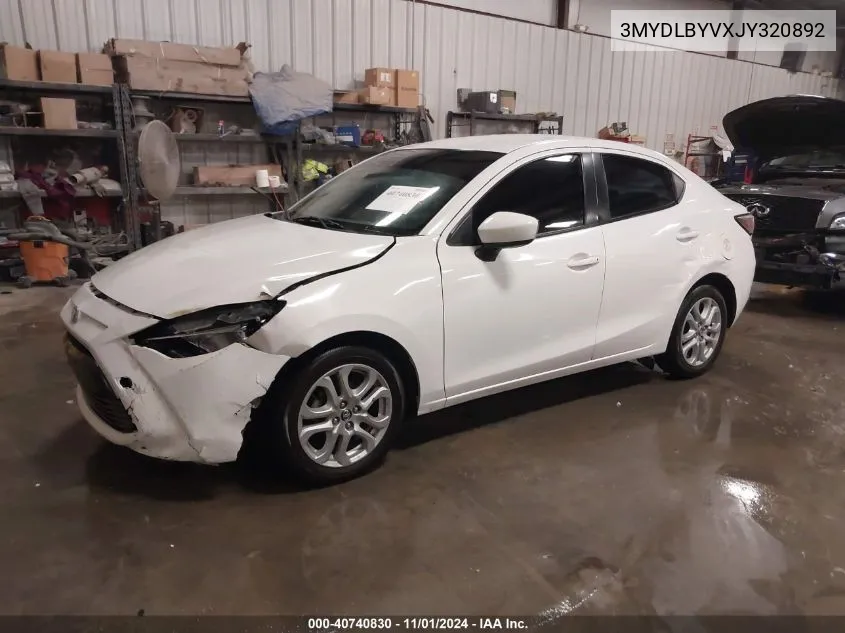 2018 Toyota Yaris Ia VIN: 3MYDLBYVXJY320892 Lot: 40740830