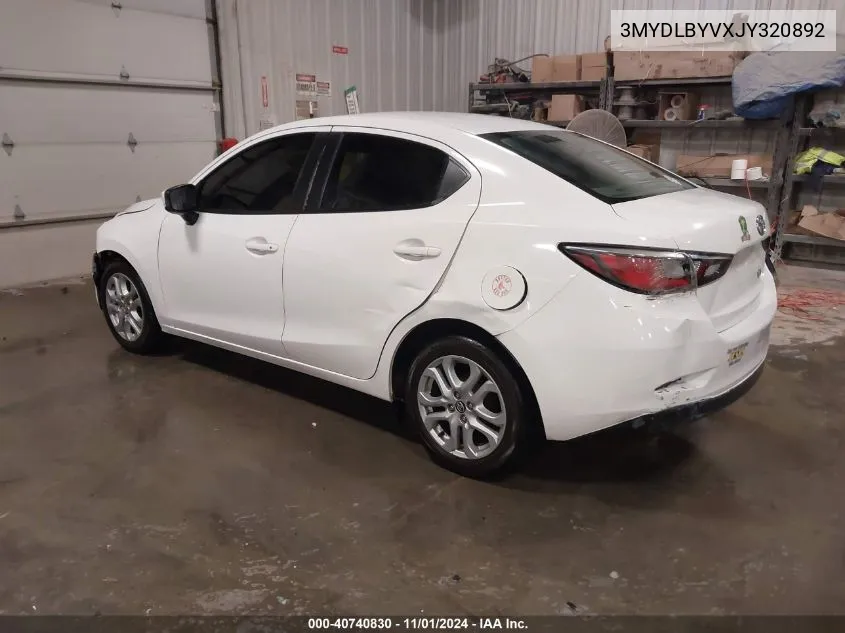 3MYDLBYVXJY320892 2018 Toyota Yaris Ia