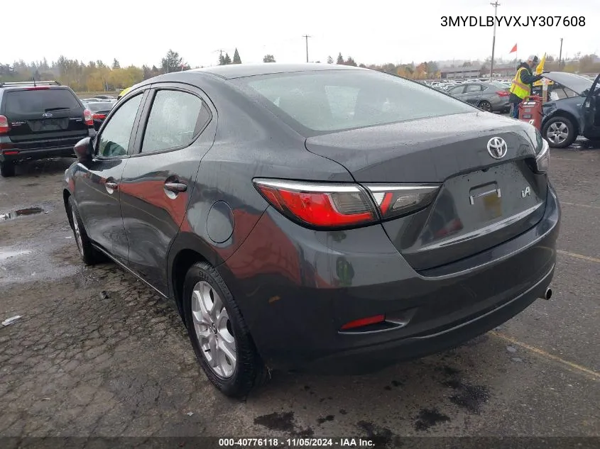 2018 Toyota Yaris Ia VIN: 3MYDLBYVXJY307608 Lot: 40776118