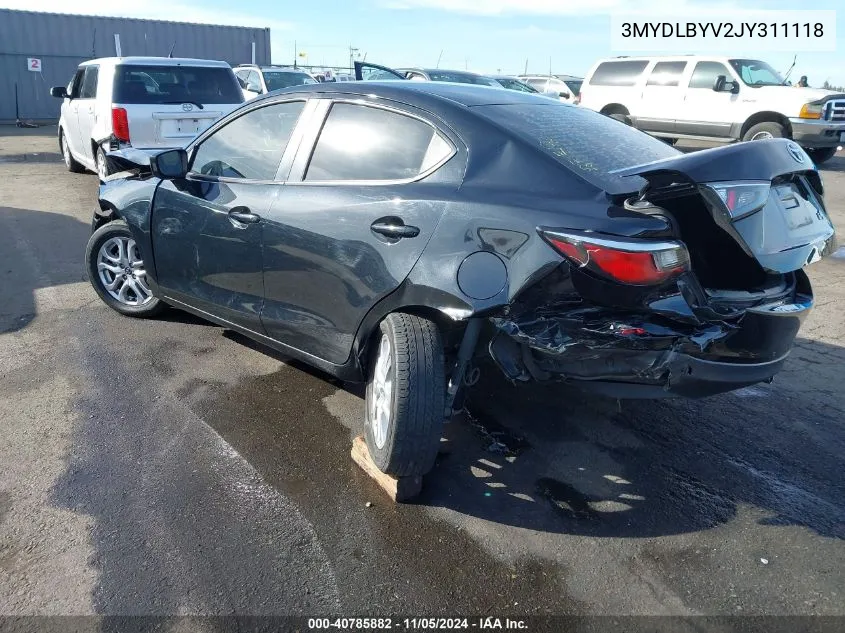 2018 Toyota Yaris Ia VIN: 3MYDLBYV2JY311118 Lot: 40785882