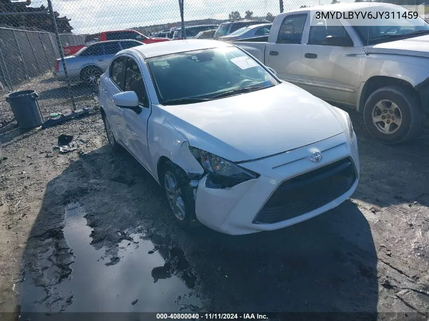 2018 Toyota Yaris Ia VIN: 3MYDLBYV6JY311459 Lot: 40800040