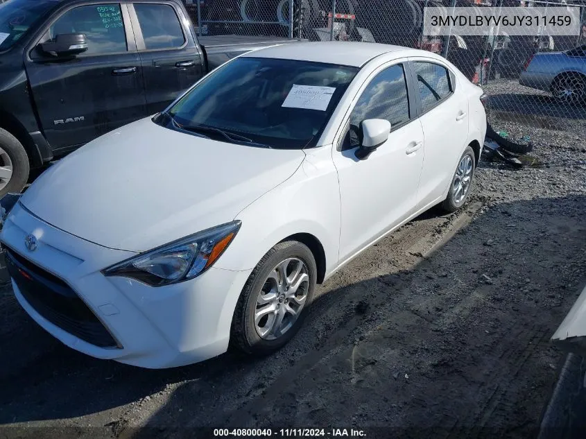 2018 Toyota Yaris Ia VIN: 3MYDLBYV6JY311459 Lot: 40800040