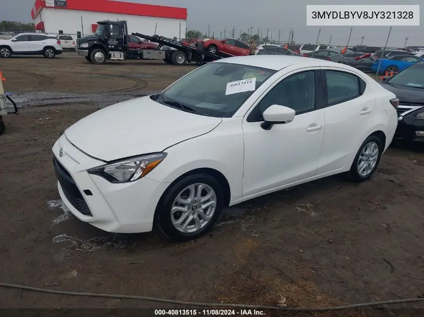 2018 Toyota Yaris Ia VIN: 3MYDLBYV8JY321328 Lot: 40813515