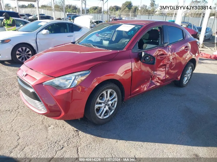 2018 Toyota Yaris Ia VIN: 3MYDLBYV4JY303814 Lot: 40814229