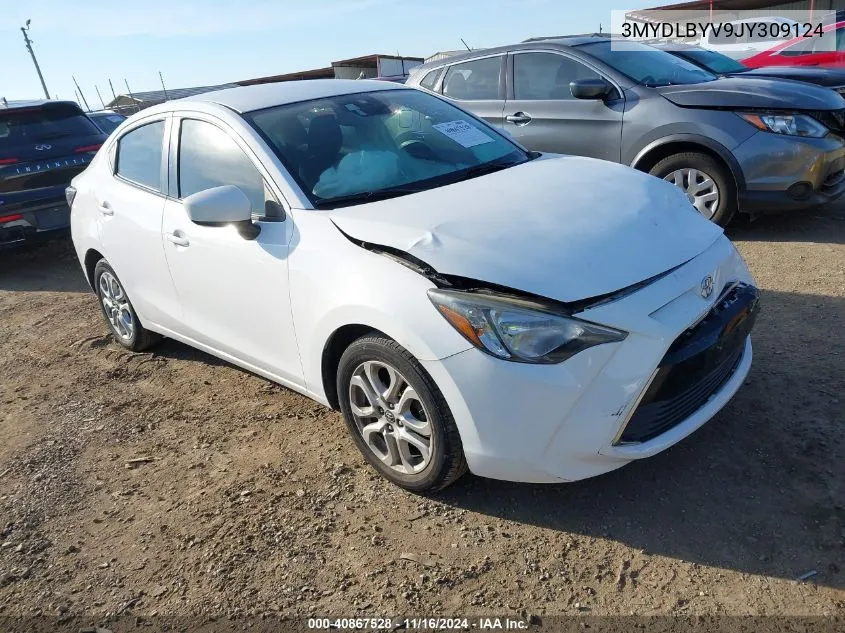 2018 Toyota Yaris Ia VIN: 3MYDLBYV9JY309124 Lot: 40867528