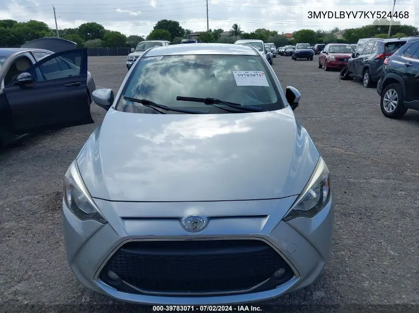 3MYDLBYV7KY524468 2019 Toyota Yaris Le