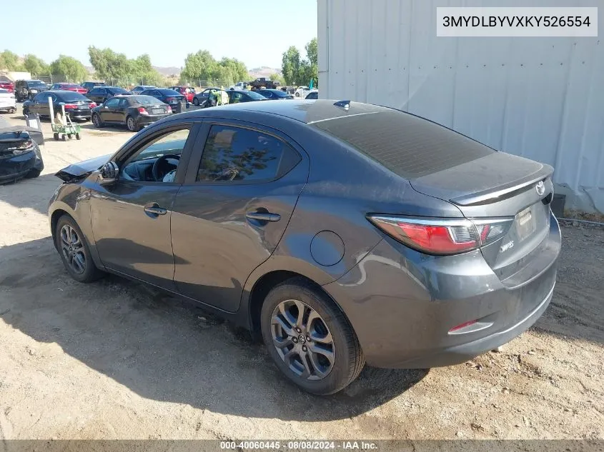 2019 Toyota Yaris Le VIN: 3MYDLBYVXKY526554 Lot: 40060445