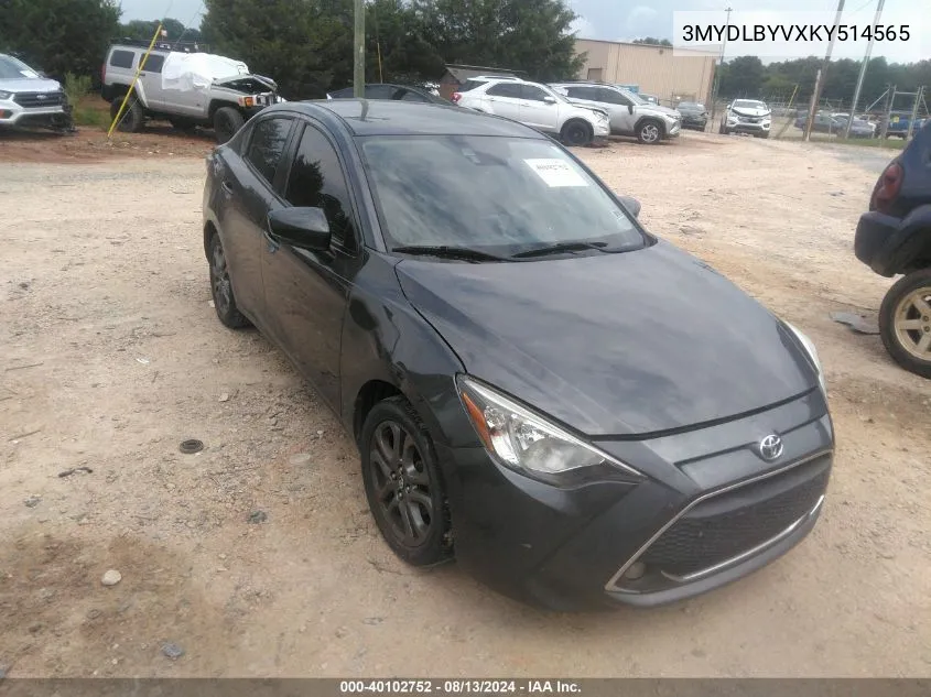 3MYDLBYVXKY514565 2019 Toyota Yaris Le