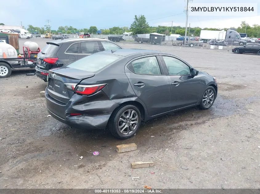 3MYDLBYV1KY518844 2019 Toyota Yaris Xle