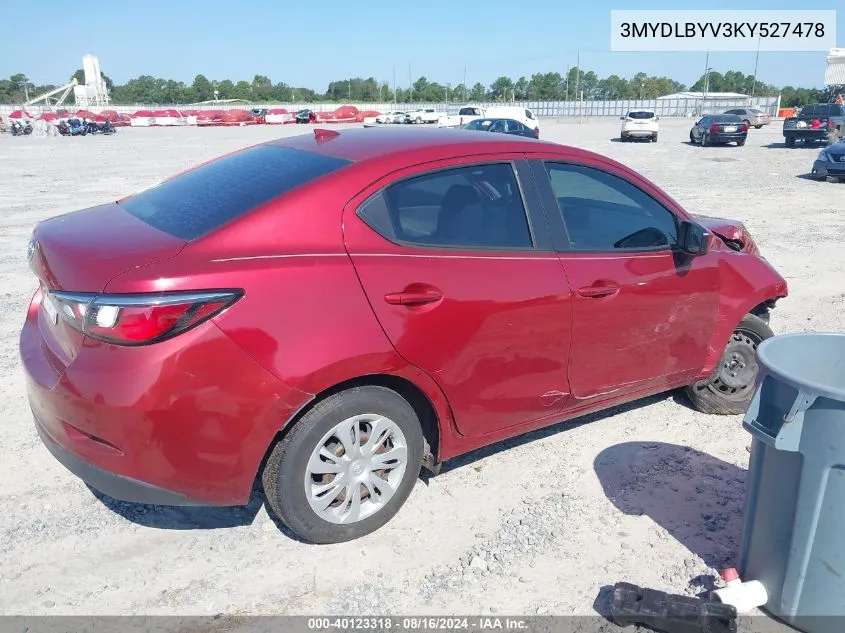 3MYDLBYV3KY527478 2019 Toyota Yaris L