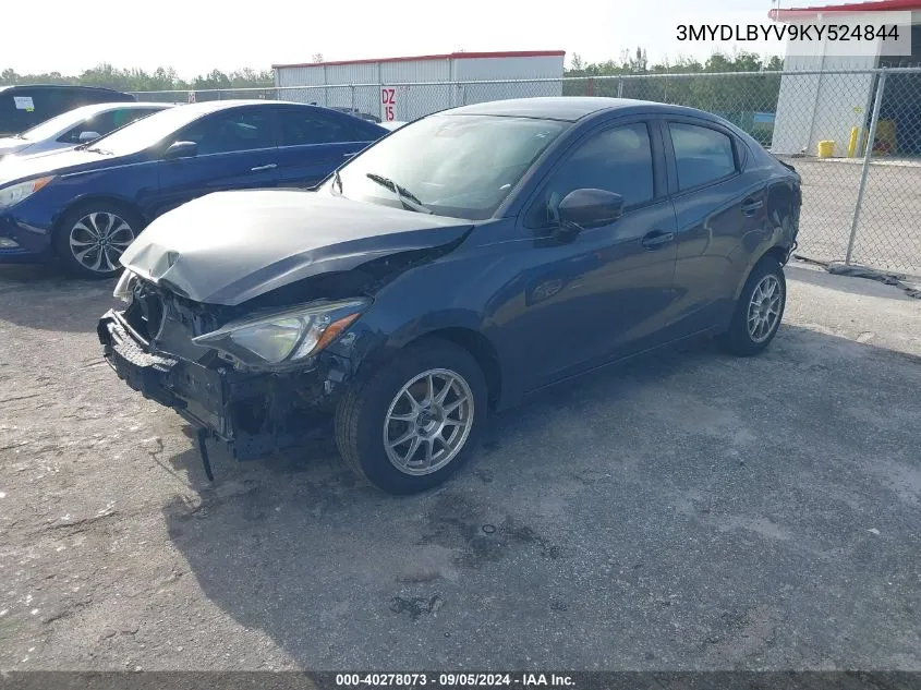 2019 Toyota Yaris Le VIN: 3MYDLBYV9KY524844 Lot: 40278073