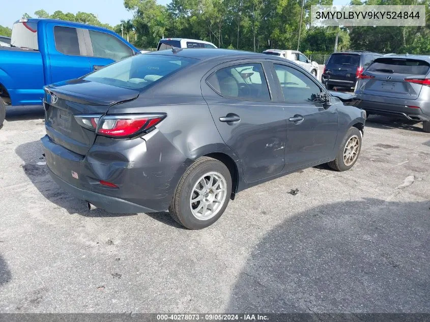 3MYDLBYV9KY524844 2019 Toyota Yaris Le