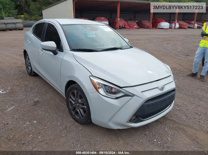 2019 Toyota Yaris Xle VIN: 3MYDLBYV8KY517223 Lot: 40301404