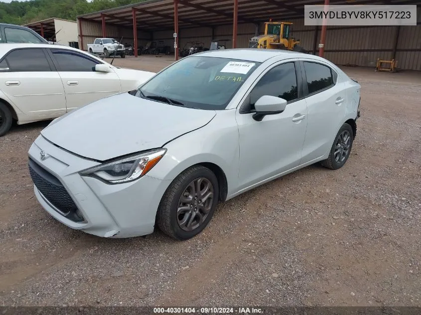 2019 Toyota Yaris Xle VIN: 3MYDLBYV8KY517223 Lot: 40301404