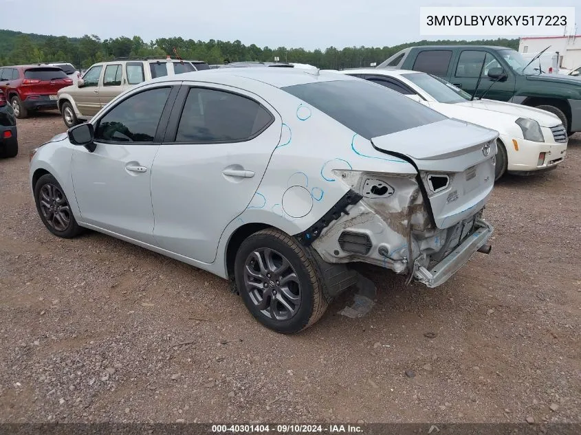 3MYDLBYV8KY517223 2019 Toyota Yaris Xle