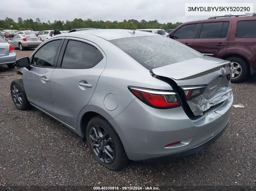 2019 Toyota Yaris Sedan L/Le/Xle VIN: 3MYDLBYV5KY520290 Lot: 40310916