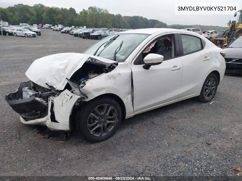 3MYDLBYV0KY521704 2019 Toyota Yaris Le